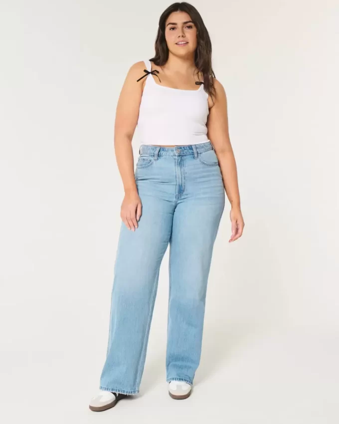 Curvy εξαιρετικά ψηλόμεσο φαρδύ τζιν Curvy εξαιρετικά ψηλόμεσο φαρδύ τζιν