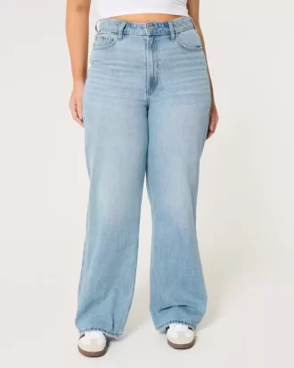 Curvy εξαιρετικά ψηλόμεσο φαρδύ τζιν