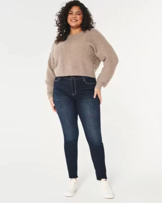 Curvy ψηλόμεσο Dark Wash Super Skinny Jeans