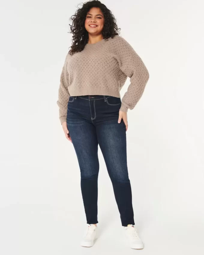 Curvy ψηλόμεσο Dark Wash Super Skinny Jeans Curvy ψηλόμεσο Dark Wash Super Skinny Jeans