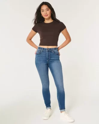 Curvy ψηλόμεσο Dark Wash Super Skinny Jeans