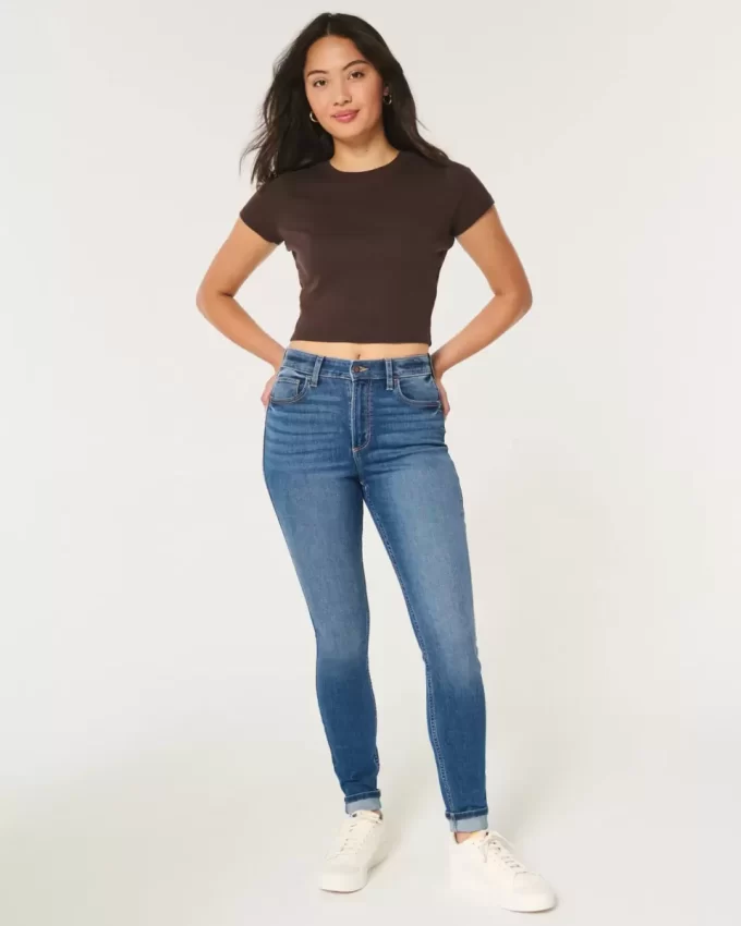 Curvy ψηλόμεσο Dark Wash Super Skinny Jeans Curvy ψηλόμεσο Dark Wash Super Skinny Jeans