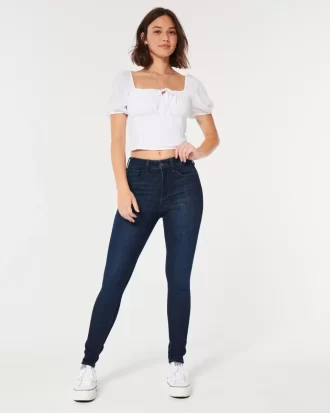 Curvy ψηλόμεσο Dark Wash Super Skinny Jeans