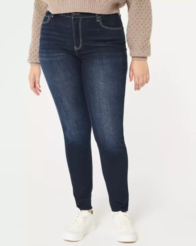 Curvy ψηλόμεσο Dark Wash Super Skinny Jeans Curvy ψηλόμεσο Dark Wash Super Skinny Jeans