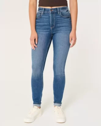 Curvy ψηλόμεσο Dark Wash Super Skinny Jeans