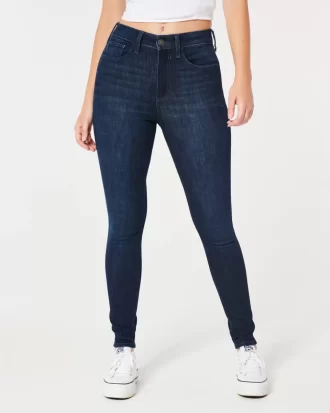 Curvy ψηλόμεσο Dark Wash Super Skinny Jeans