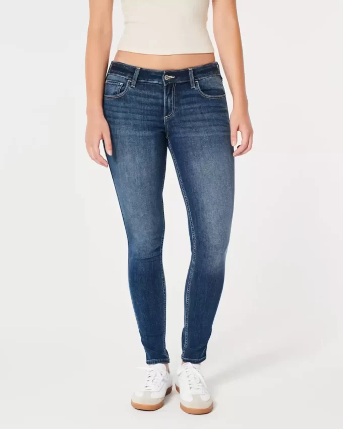 Curvy Low-Rise Dark Wash Super Skinny Jeans