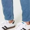 Curvy Ultra High Ripped Medium Wash Mom Jeans