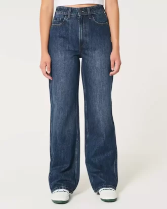 Curvy Ultra High-Rise Dark Wash Baggy τζιν