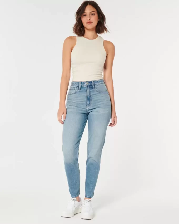 Curvy Ultra High Rise Medium Wash Mom Jeans