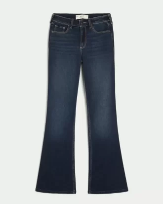 Τζιν μποτάκι με καμπύλες μεσαίου ύψους Dark Wash