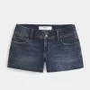 Τζιν σορτς με καμπύλες χαμηλού ύψους Dark Wash Τζιν σορτς με καμπύλες χαμηλού ύψους Dark Wash
