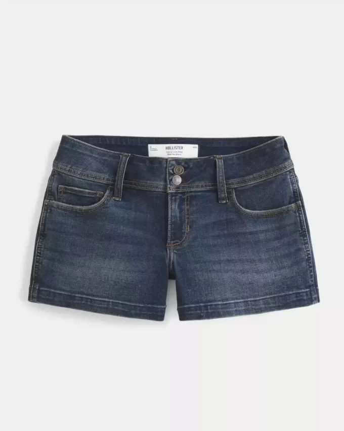 Τζιν σορτς με καμπύλες χαμηλού ύψους Dark Wash Τζιν σορτς με καμπύλες χαμηλού ύψους Dark Wash