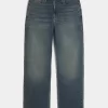 Dark Wash Κεντημένα φαρδιά τζιν Dark Wash Κεντημένα φαρδιά τζιν