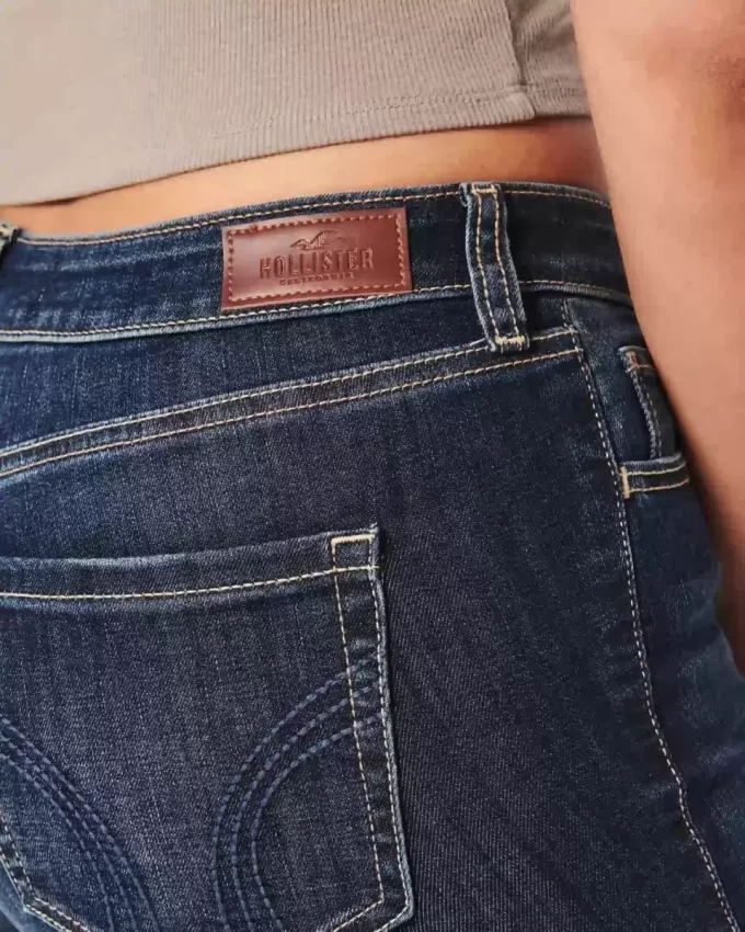 Τζιν μποτάκι με καμπύλες μεσαίου ύψους Dark Wash Τζιν μποτάκι με καμπύλες μεσαίου ύψους Dark Wash