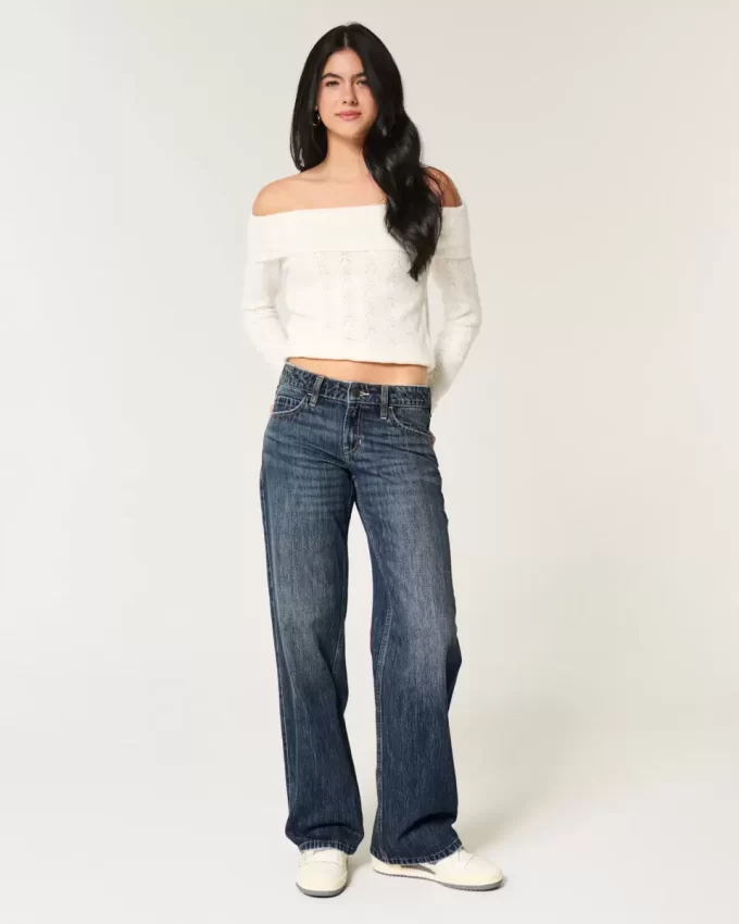 Χαμηλό τζιν Dark Wash Baggy Χαμηλό τζιν Dark Wash Baggy