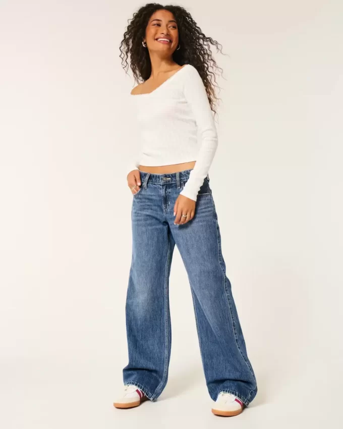 Χαμηλό τζιν Dark Wash Baggy Χαμηλό τζιν Dark Wash Baggy