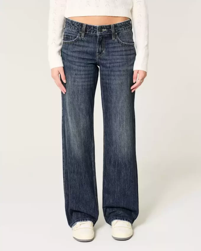 Χαμηλό τζιν Dark Wash Baggy Χαμηλό τζιν Dark Wash Baggy