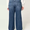 Καμπυλωτό ψηλόμεσο Dark Wash Baggy τζιν Καμπυλωτό ψηλόμεσο Dark Wash Baggy τζιν