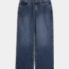 Καμπυλωτό ψηλόμεσο Dark Wash Baggy τζιν Καμπυλωτό ψηλόμεσο Dark Wash Baggy τζιν