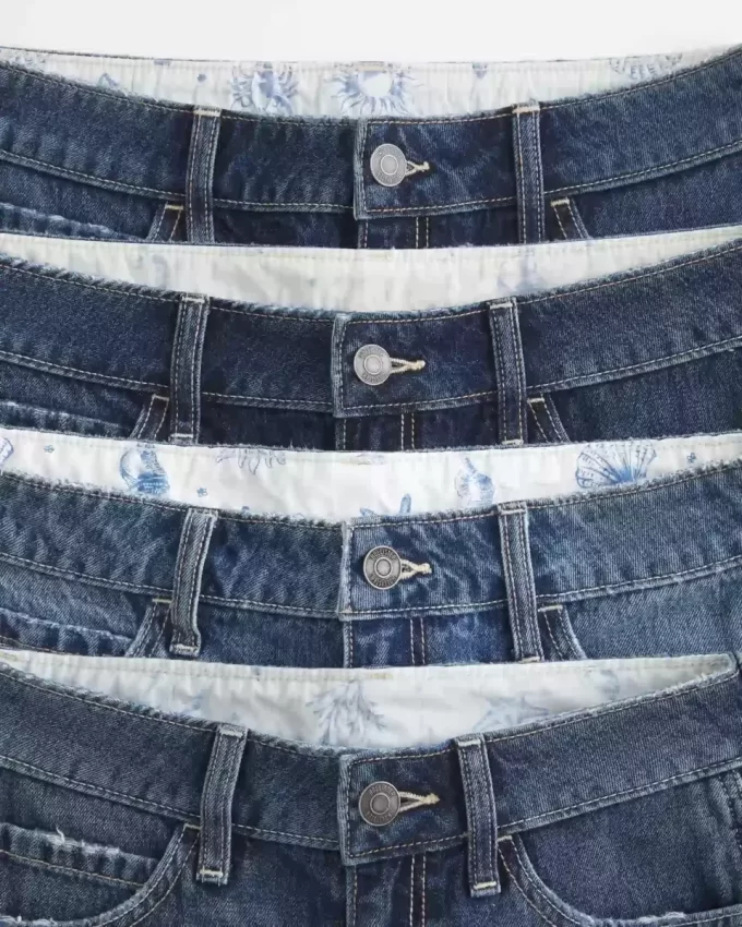 Χαμηλό τζιν σορτς Dark Wash Baggy 5″ Χαμηλό τζιν σορτς Dark Wash Baggy 5″