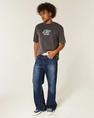 Τζιν Dark Wash Baggy Bootcut