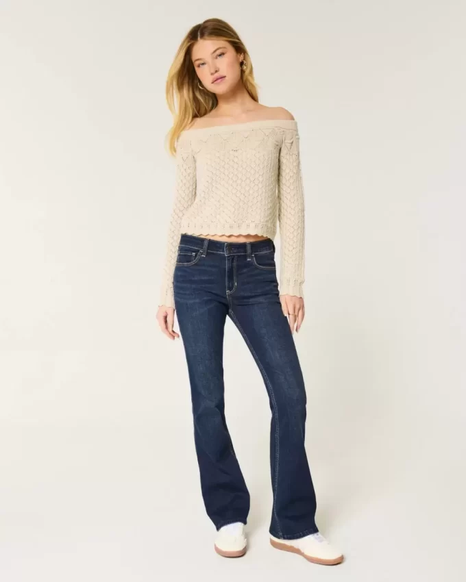 Ψηλόμεσο τζιν Dark Wash Bootcut Ψηλόμεσο τζιν Dark Wash Bootcut