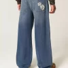 Σούπερ φαρδύ τζιν Dark Wash Dice Graphic Σούπερ φαρδύ τζιν Dark Wash Dice Graphic