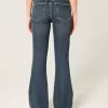Υψηλό τζιν Dark Wash Embroidered Florals Flare Υψηλό τζιν Dark Wash Embroidered Florals Flare