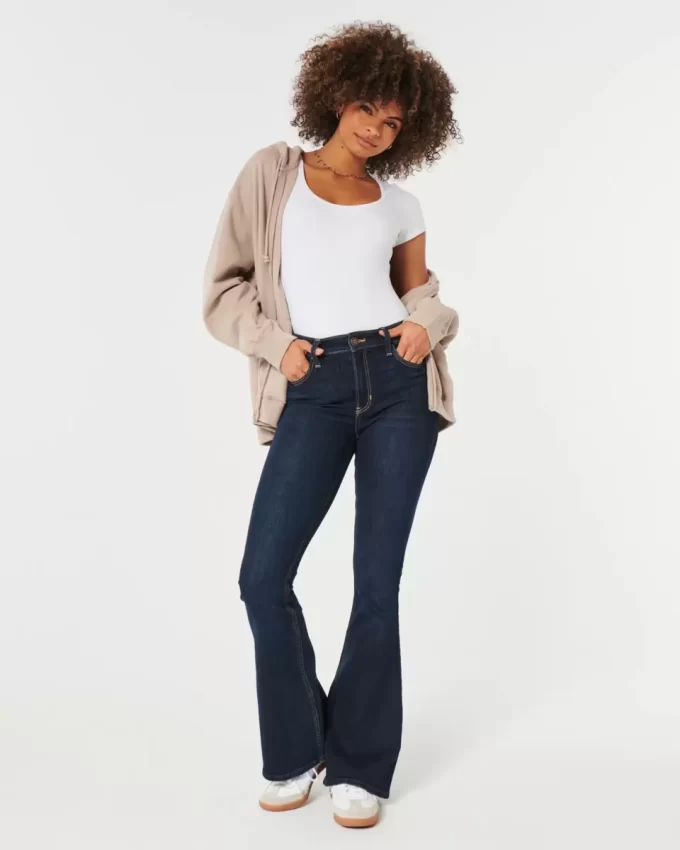Υψηλό τζιν Dark Wash Flare