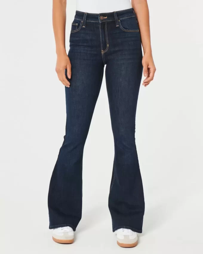 Υψηλό τζιν Dark Wash Flare