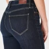 Τζιν με καμπυλωτό ψηλό ύφασμα Dark Wash Flare
