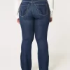 Τζιν με καμπυλωτό ψηλό ύφασμα Dark Wash Flare