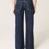 Χαμηλό τζιν Dark Wash Foldover Waist Baggy