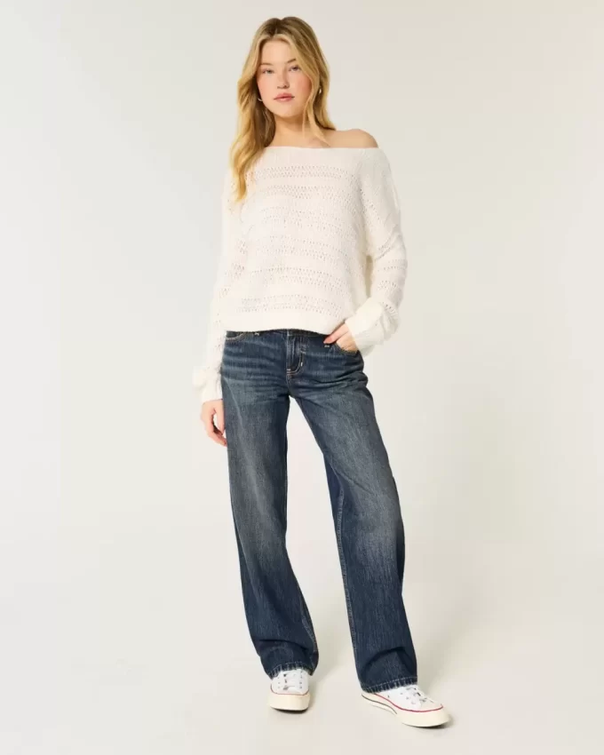 Χαμηλό τζιν Dark Wash Loose Χαμηλό τζιν Dark Wash Loose