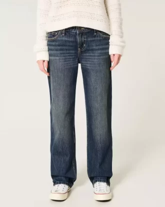 Χαμηλό τζιν Dark Wash Loose