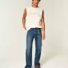 Dark Wash Relaxed Bootcut Jeans
