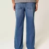 Dark Wash Rose Graphic Baggy Jeans