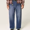 Dark Wash Skater Baggy Jeans