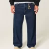 Dark Wash Skater Baggy Jeans