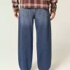 Dark Wash Skater Baggy Jeans