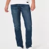 Dark Wash Slim Straight Jeans
