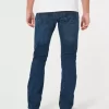 Dark Wash Slim Straight Jeans