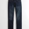 Dark Wash Slim Straight Jeans