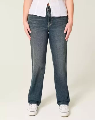 Υψηλό τζιν Dark Wash Straight