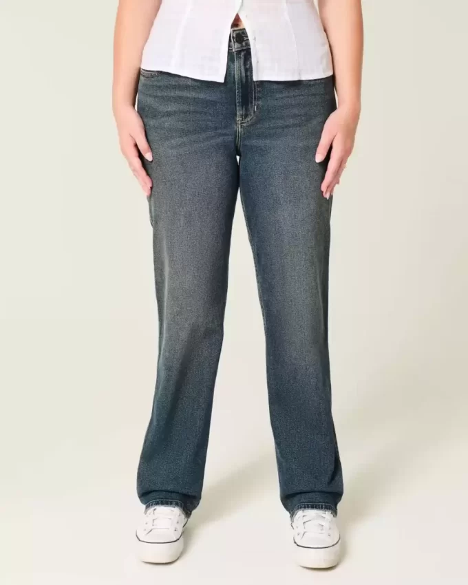 Υψηλό τζιν Dark Wash Straight