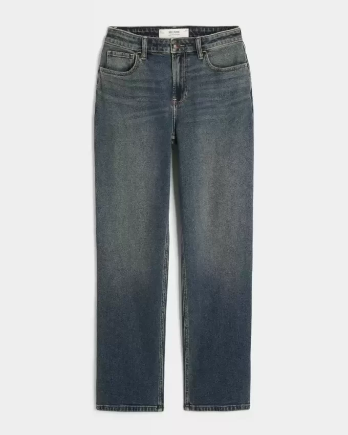 Υψηλό τζιν Dark Wash Straight