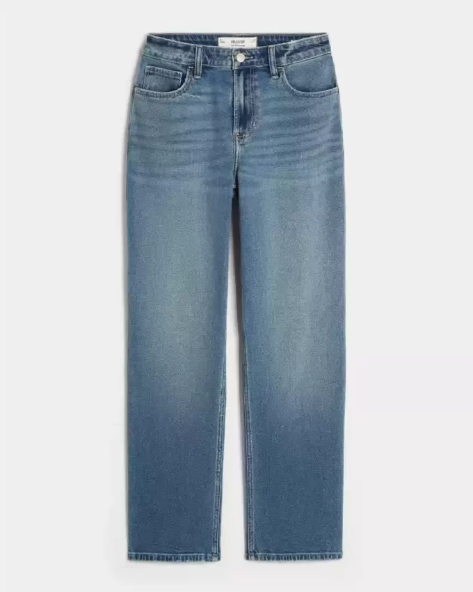 Υψηλό τζιν Dark Wash Straight