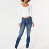 Χαμηλό τζιν Dark Wash Super Skinny Χαμηλό τζιν Dark Wash Super Skinny