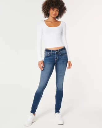 Χαμηλό τζιν Dark Wash Super Skinny